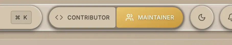 The header, with MAINTAINER selected