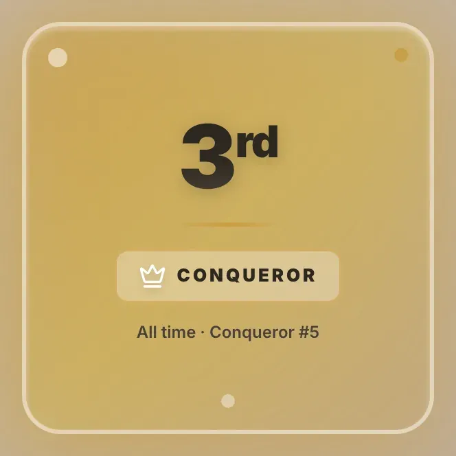 The rank card on a profile, with the all-time line